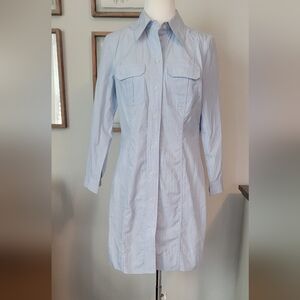 Ganni Stripe Button Down Shirt Dress. Sz. 40 Large 8/10